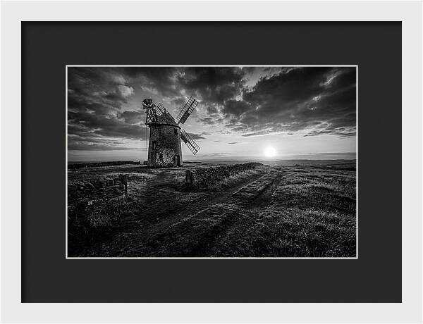 Old Stone Windmill At Sunset