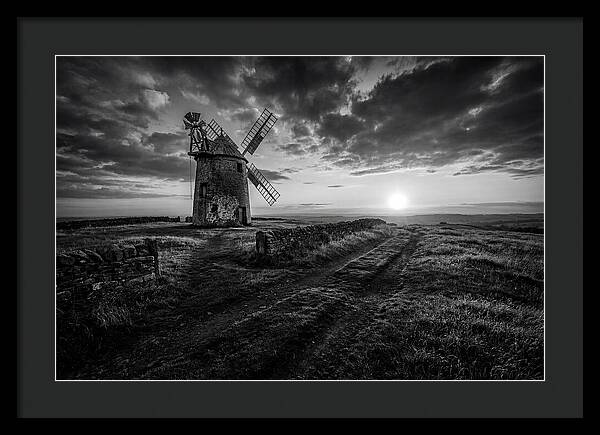 Old Stone Windmill At Sunset