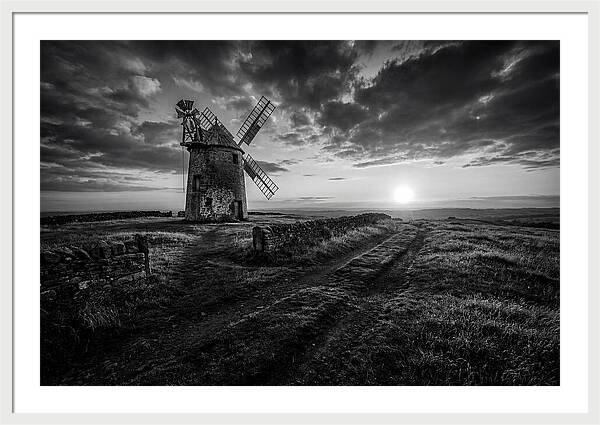Old Stone Windmill At Sunset