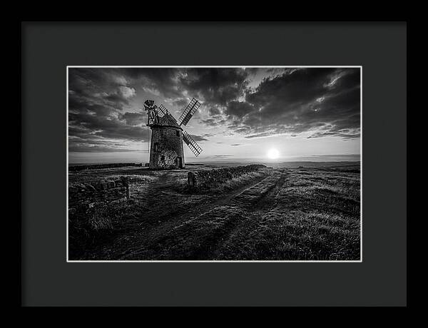 Old Stone Windmill At Sunset