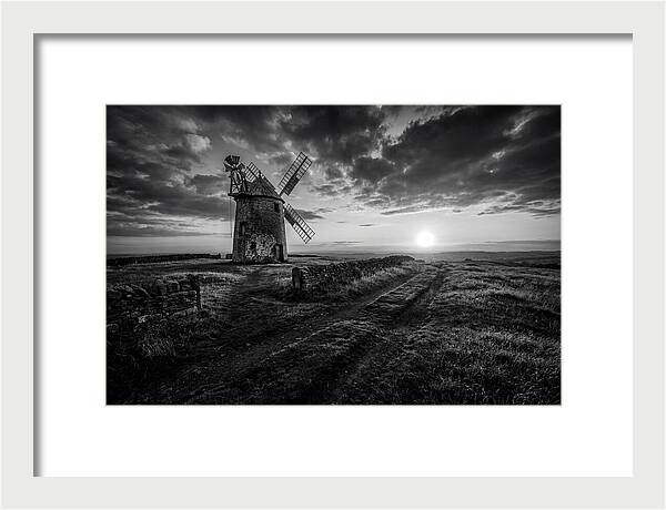 Old Stone Windmill At Sunset