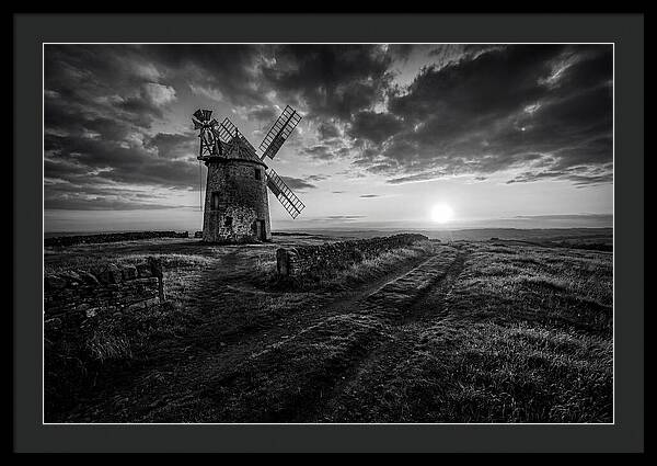 Old Stone Windmill At Sunset