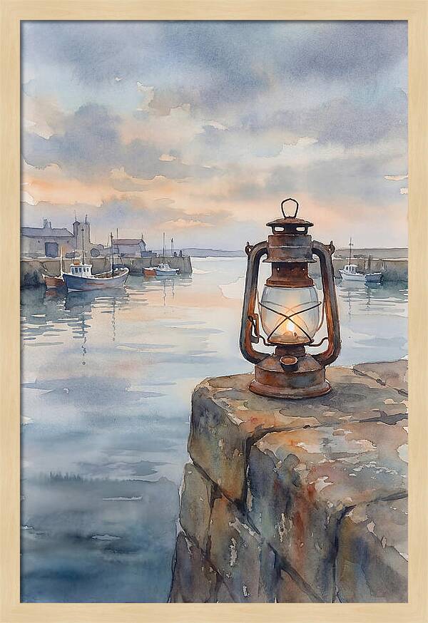 Old Storm Lantern At Dusk