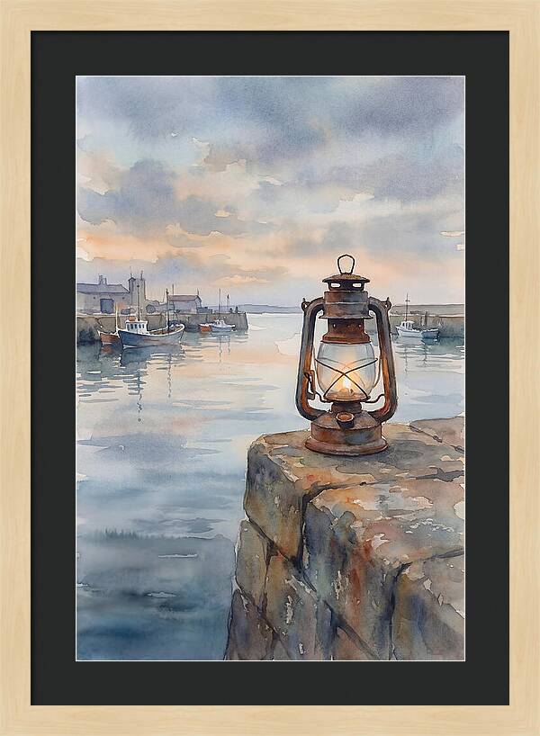 Old Storm Lantern At Dusk