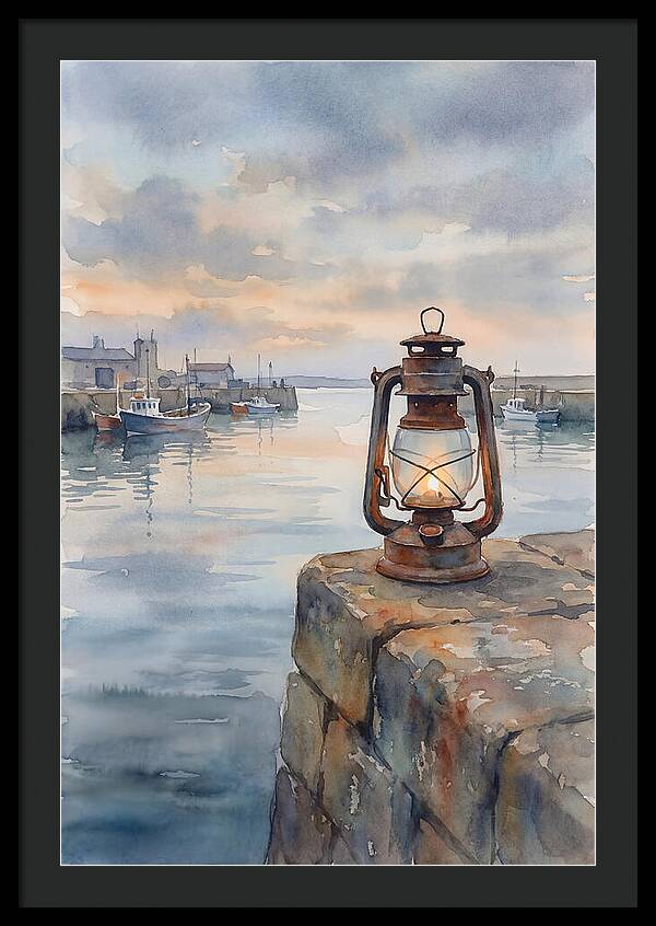 Old Storm Lantern At Dusk