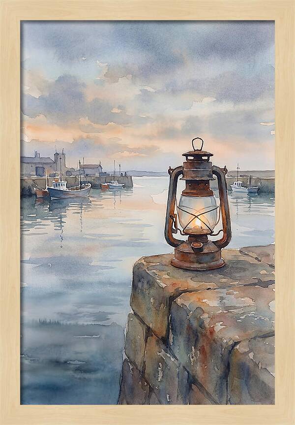 Old Storm Lantern At Dusk