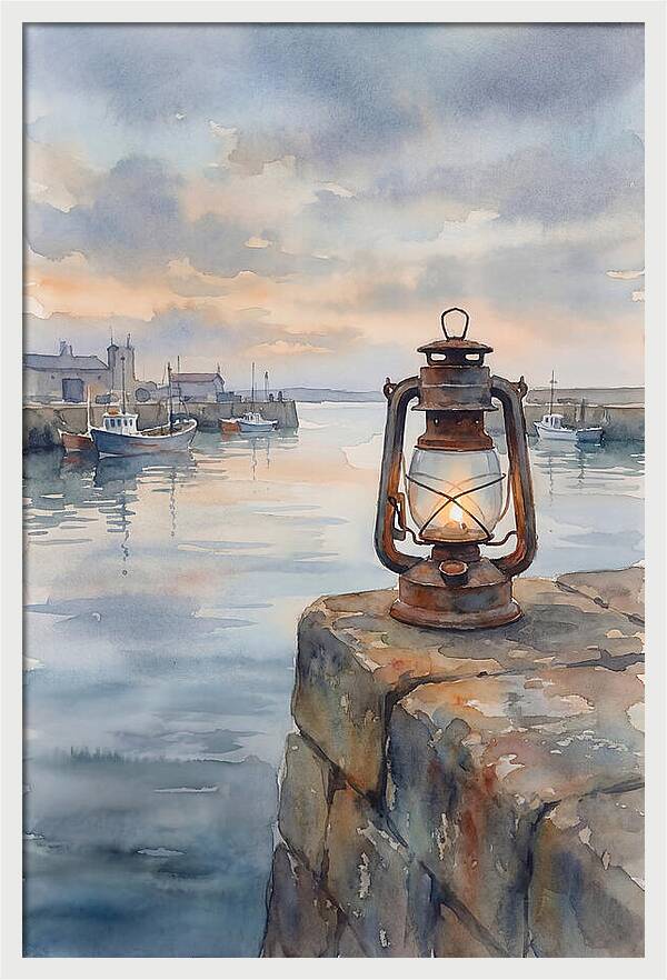 Old Storm Lantern At Dusk