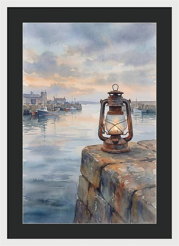 Old Storm Lantern At Dusk