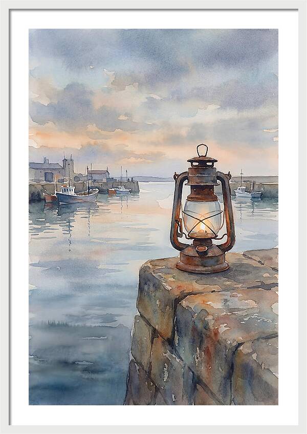 Old Storm Lantern At Dusk