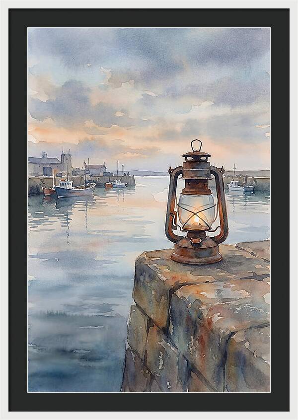 Old Storm Lantern At Dusk