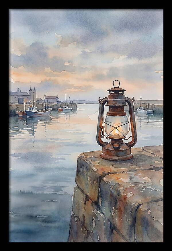 Old Storm Lantern At Dusk