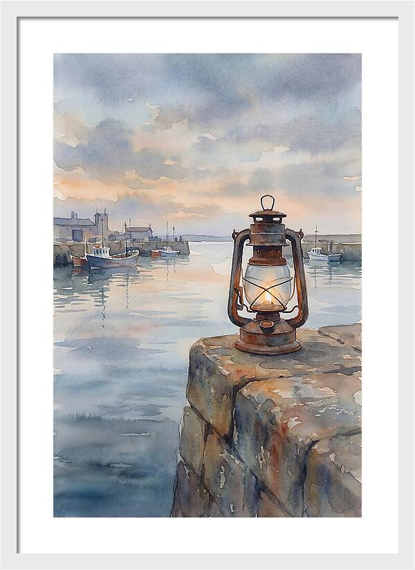 Old Storm Lantern At Dusk