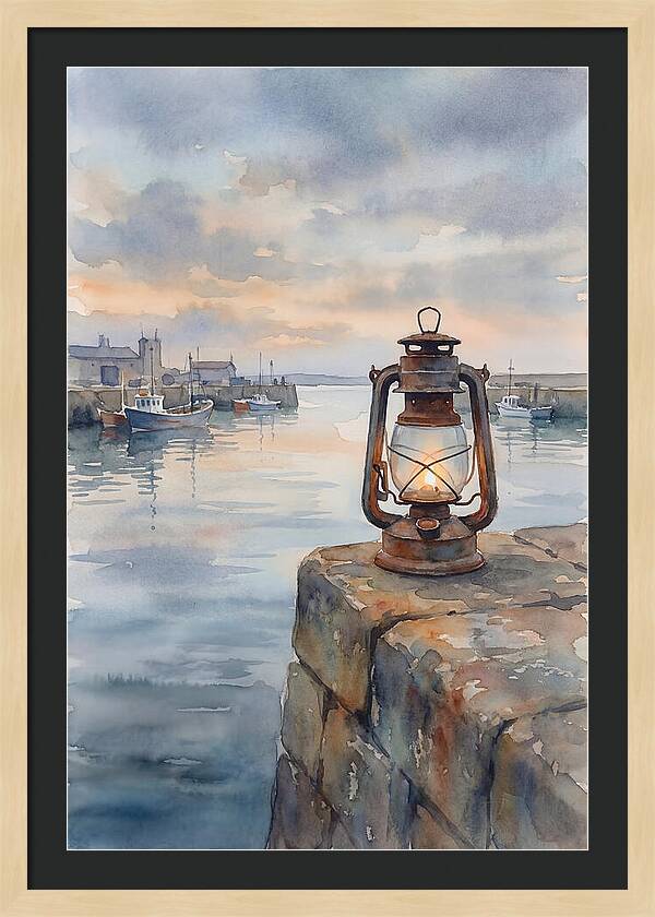 Old Storm Lantern At Dusk