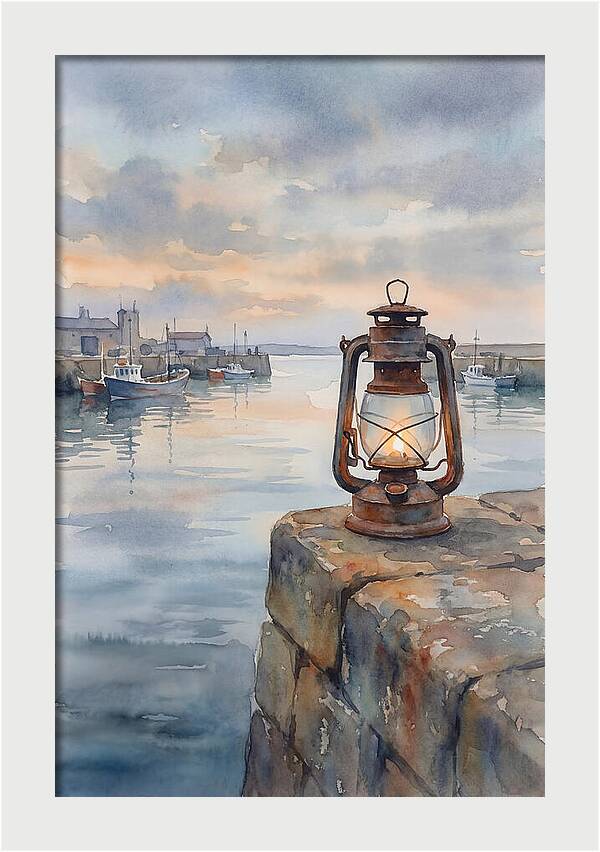 Old Storm Lantern At Dusk