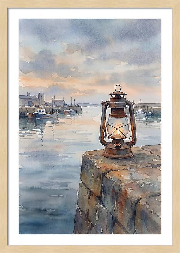 Old Storm Lantern At Dusk