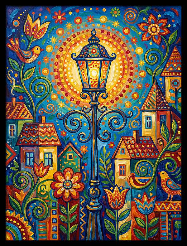 Old Street Lamp Illuminating Life