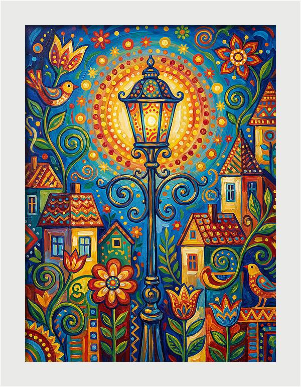 Old Street Lamp Illuminating Life