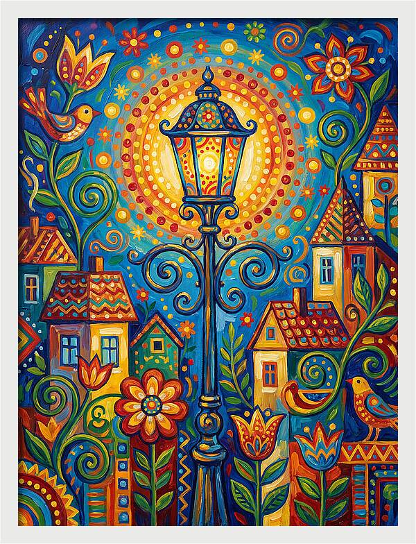 Old Street Lamp Illuminating Life