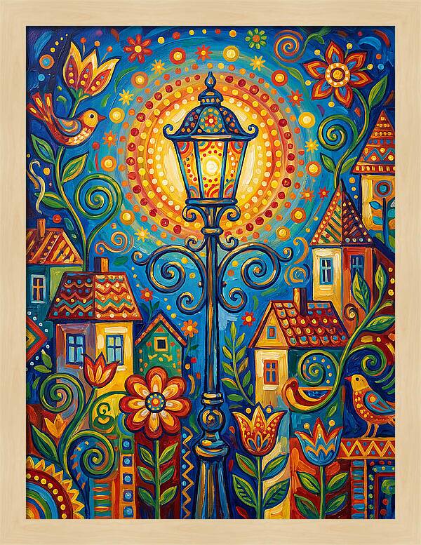 Old Street Lamp Illuminating Life