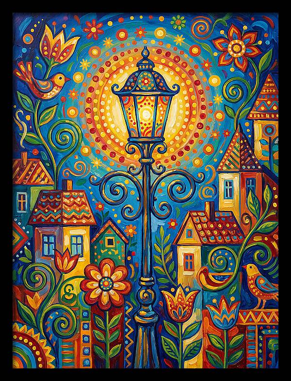 Old Street Lamp Illuminating Life
