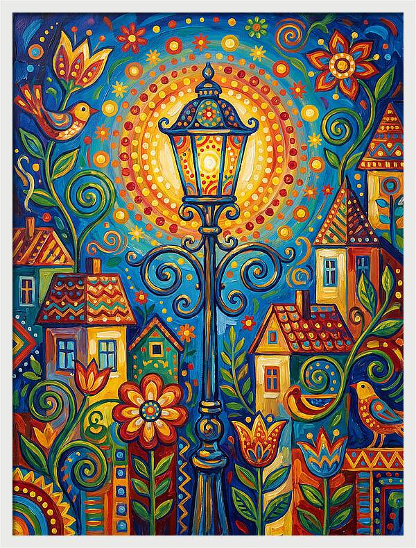 Old Street Lamp Illuminating Life