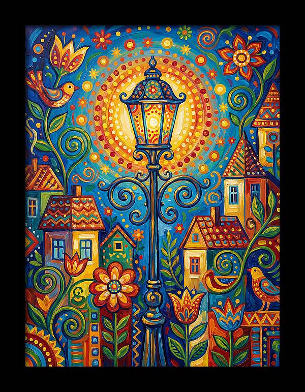Old Street Lamp Illuminating Life