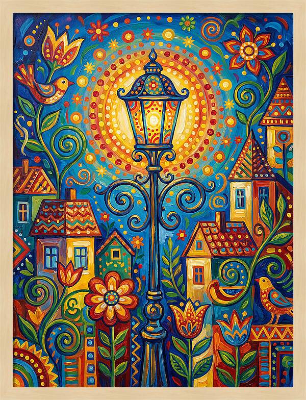 Old Street Lamp Illuminating Life