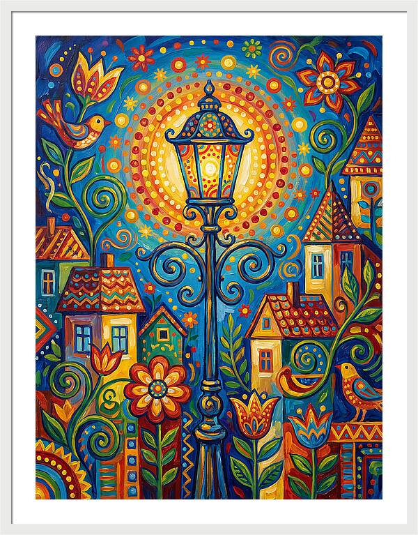 Old Street Lamp Illuminating Life