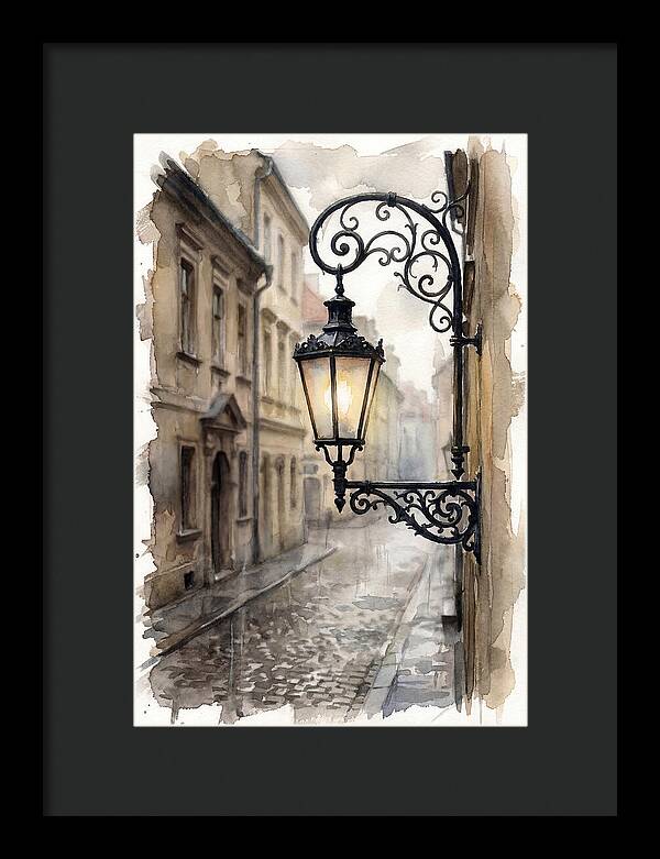 Old Street Lamp In Rain