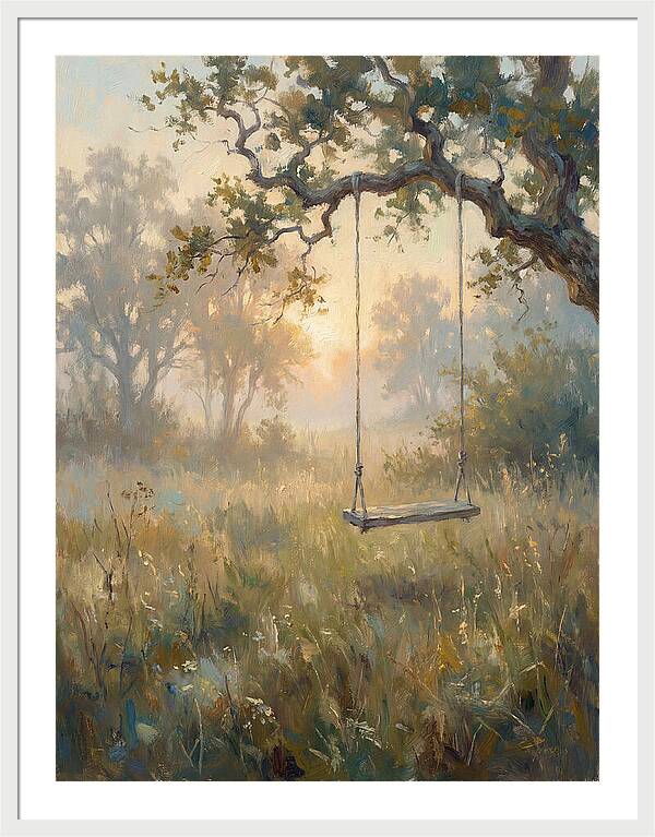Old Swing In A Misty Meadow
