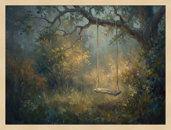 Old Swing In Forest