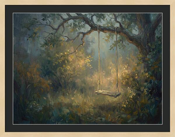 Old Swing In Forest