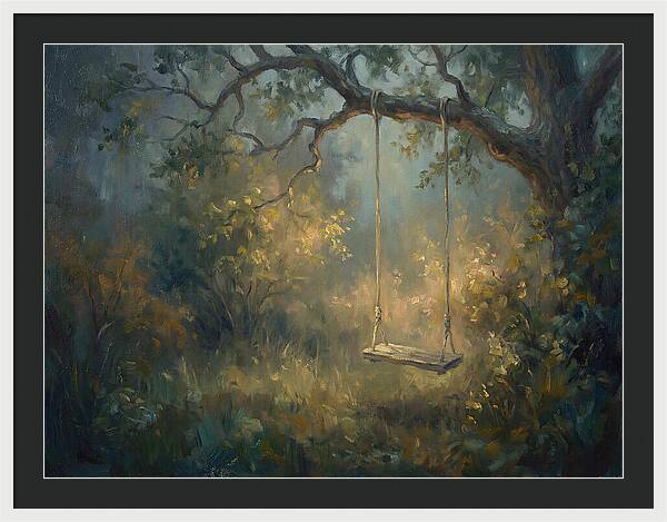 Old Swing In Forest