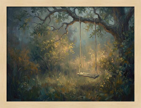 Old Swing In Forest