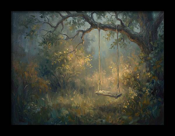 Old Swing In Forest