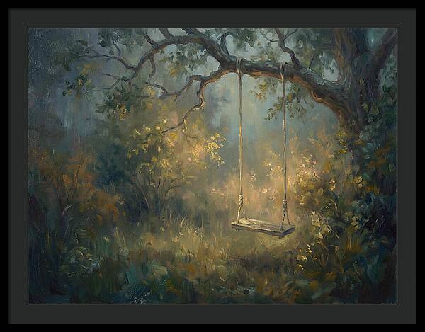 Old Swing In Forest