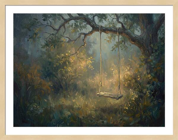 Old Swing In Forest