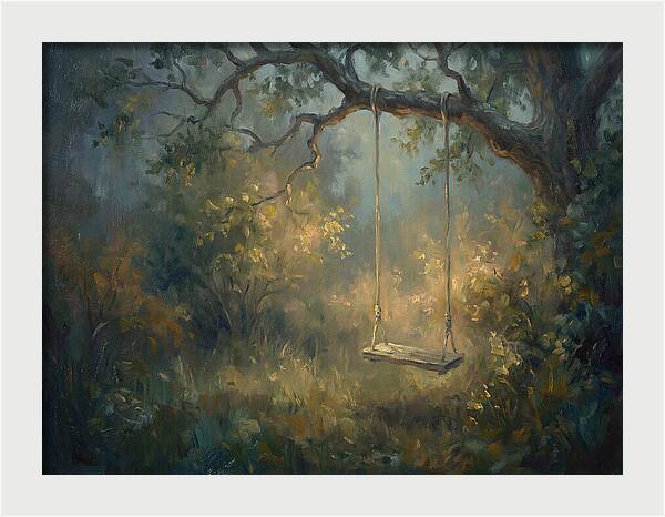 Old Swing In Forest