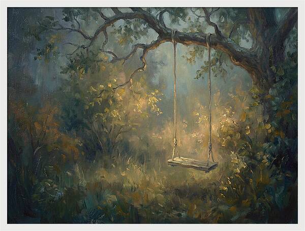 Old Swing In Forest