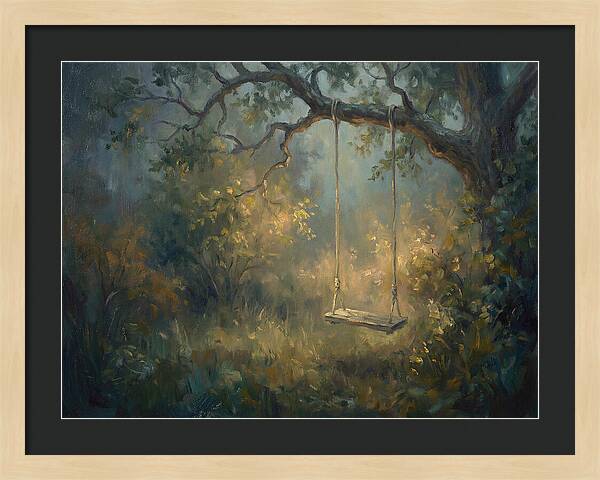 Old Swing In Forest