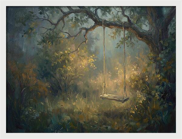 Old Swing In Forest