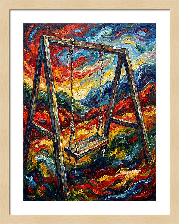 Old Swing In Vibrant Colors