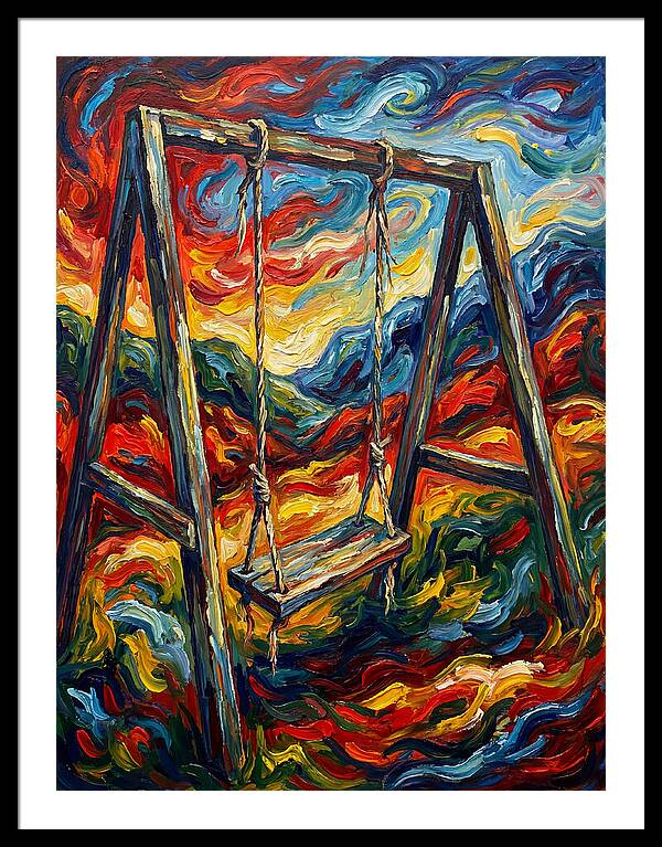 Old Swing In Vibrant Colors