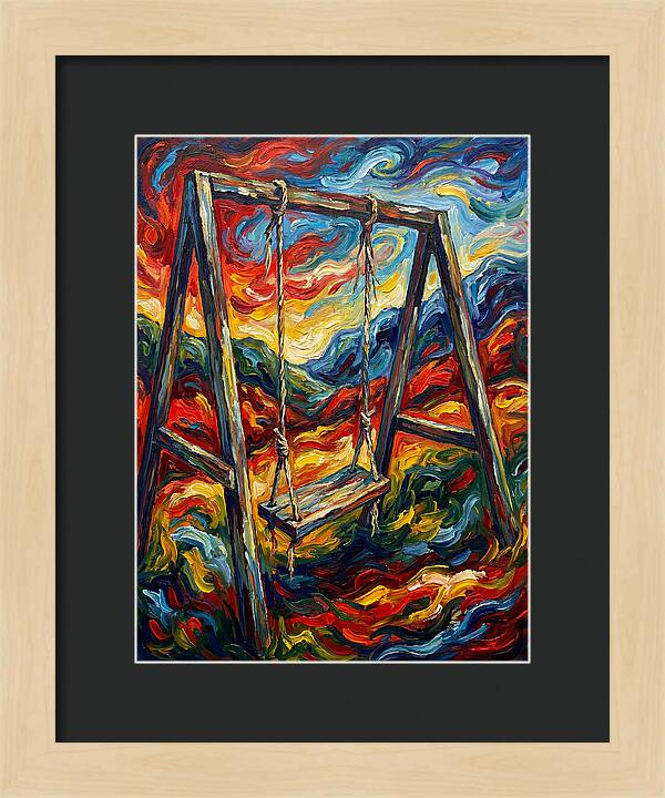 Old Swing In Vibrant Colors