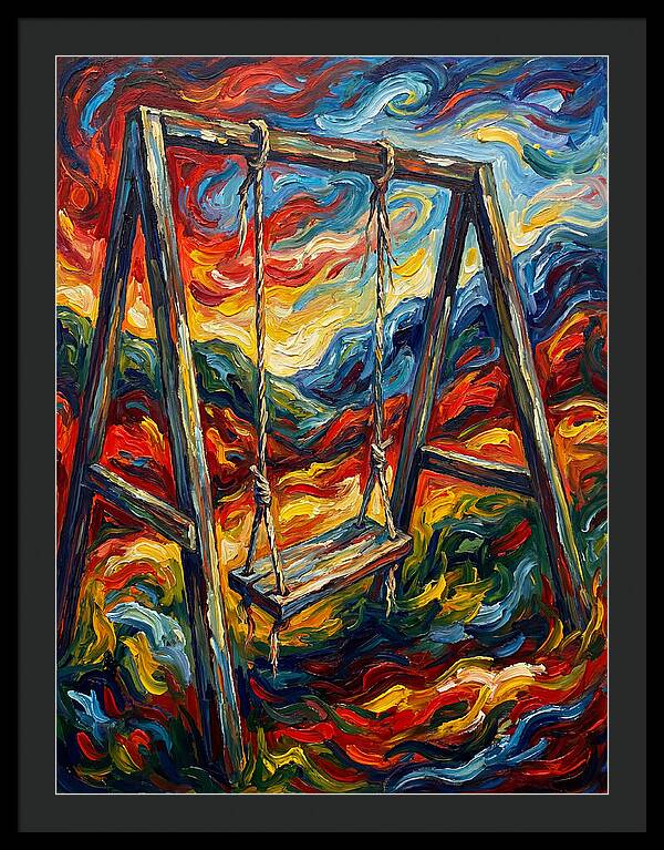 Old Swing In Vibrant Colors