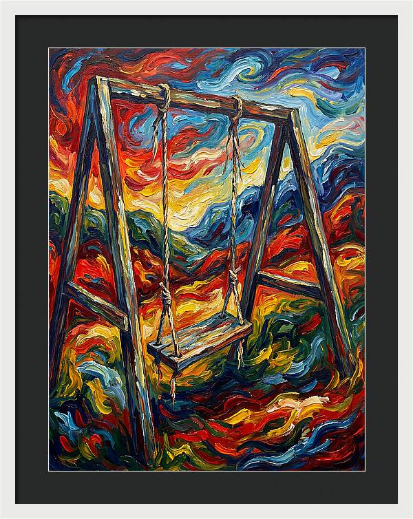 Old Swing In Vibrant Colors