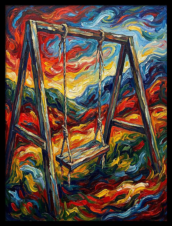 Old Swing In Vibrant Colors