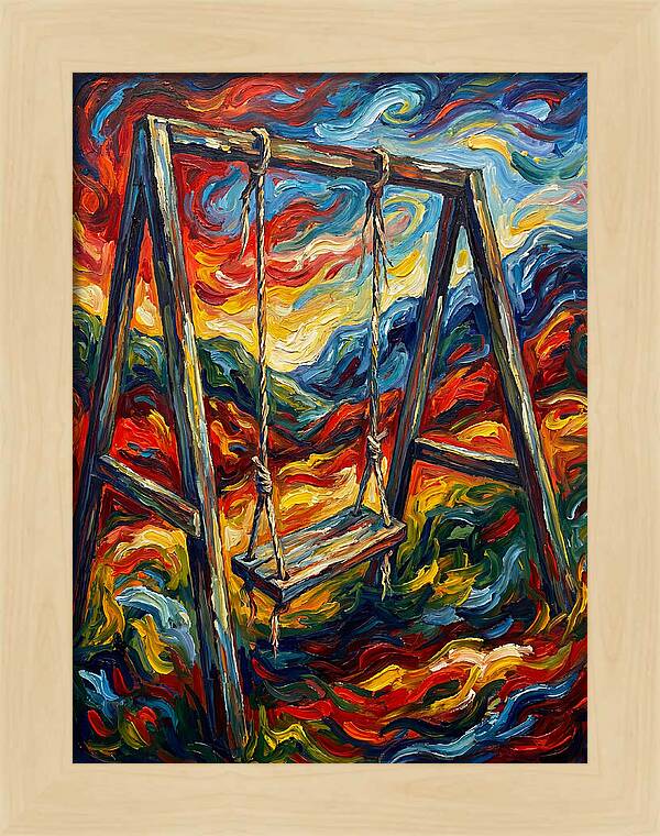 Old Swing In Vibrant Colors