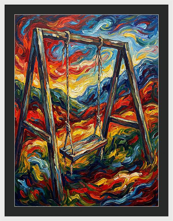 Old Swing In Vibrant Colors