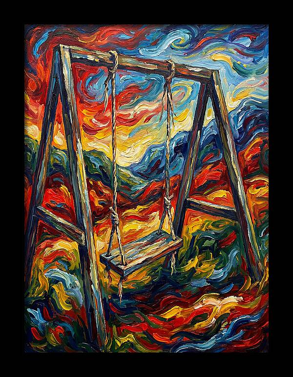 Old Swing In Vibrant Colors